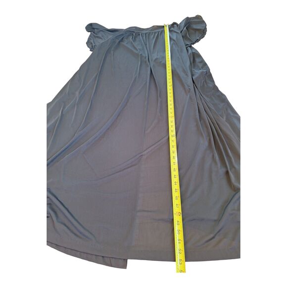 VINTAGE USA MISS ELAINE PEIGNOIR SET BLACK NIGHTGOWN and ROBE LONG LACE SMALL - Picture 16 of 16